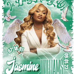 Memorial T-Shirt Design Canva Template -Green