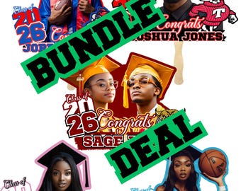 Editable Graduation Fan Bundle Templates - 5 Fans