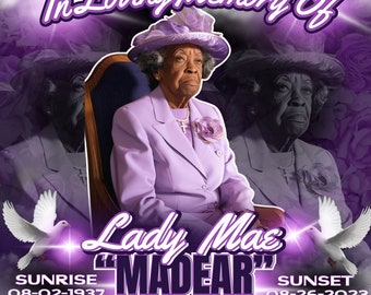 Plantilla de volante conmemorativo editable "En memoria amorosa"