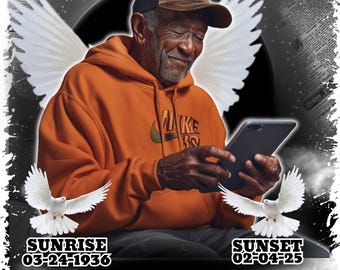 Plantilla de Canva para diseño de camiseta conmemorativa - En memoria de un ser querido