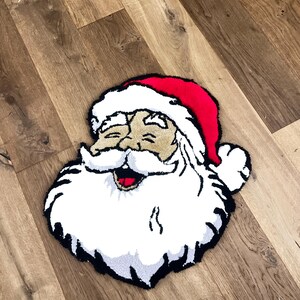Non-slip hand-tufted Santa Claus rug, personalized, home gift, Merry Chistmas, noel, Christmas decoration, l