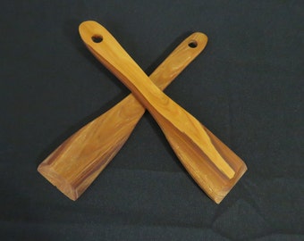 Handcrafted natural wood spatula