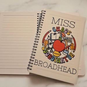 A5 Personalised Lined Notebooks | Custom Notebook Gift | Custom Name Journal | Custom Note Book | Logo Notebook