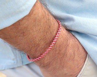 Men's cord bracelet 45 colors to choose from, adjustable unisex surfer style bracelet, gifts for her or for him