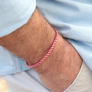 Herenkoordarmband 45 kleuren om uit te kiezen, unisex verstelbare surferstijl armband, cadeaus voor haar of voor hem