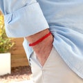 Men's cord bracelet, solid color of your choice, adjustable summer surf bracelet, 23 colors to choose from, gifts for him product logo