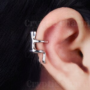 Ear Cuffs : Climbing Man Ear Cuffs, Silver Ear Cuffs, Little Man Earrings, Ear Studs, Non Pierced Earrings, Non Pierced Ear Cuff, Jewelry zdjęcie 1