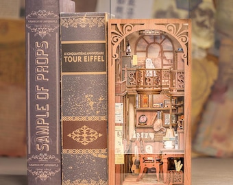 DIY boekenhoekset - The Secret Rhythm, miniatuur boekenplankinzetstuk, 3D houten puzzel ambacht, boekensteun woondecoratie cadeau