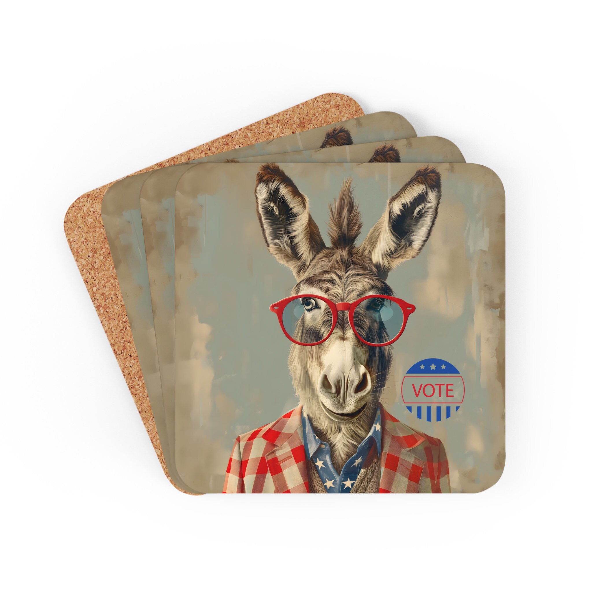 Democracy Coaster | Democratic Coaster | Democratic Donkey | Democrat Mug | Democratic Mug | Democrat Gift | 2024 Election | Election Gifts