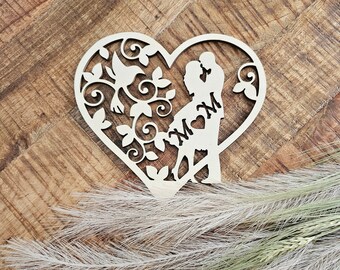 Wedding decoration personalized from wood | Cake topper | Caketopper | Engagement gift