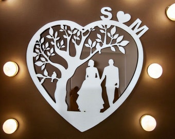 Wedding decoration personalized made of wood | Cake topper | Caketopper