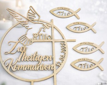 Personalized cake topper for First Communion | Personalized cake topper