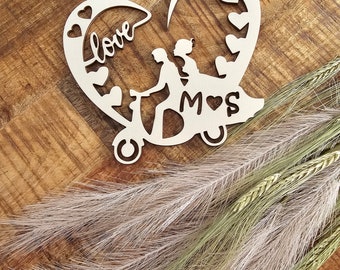 Wedding decoration personalized from wood | Cake topper | Caketopper | Engagement gift