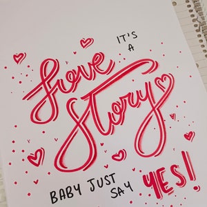 stampe canzoni in lettering