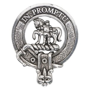Clan Trotter Clan Crest Cap Badge - Made in Scotland - Quality Pewter Brooch Badge