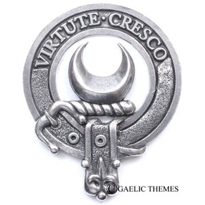 Clan Leask Clan Crest Cap Badge - Made in Scotland - Quality Pewter Brooch Badge