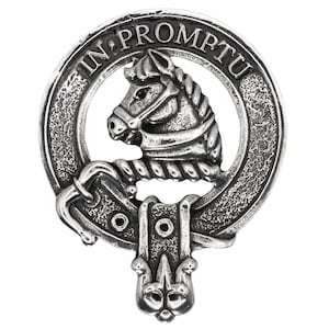 Clan Dunbar Clan Crest Cap Badge - Made in Scotland - Quality Pewter Brooch Badge