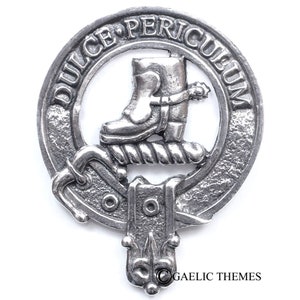 Clan MacAulay Clan Crest Cap Badge - Made in Scotland - Quality Pewter Brooch Badge