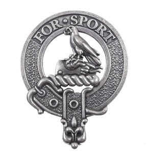 Clan Clelland Clan Crest Cap Badge - Made in Scotland - Quality Pewter Brooch Badge