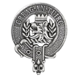 Clan MacLaren Clan Crest Cap Badge - Made in Scotland - Quality Pewter Brooch Badge