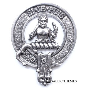 Clan Livingston Clan Crest Cap Badge - Made in Scotland - Quality Pewter Brooch Badge