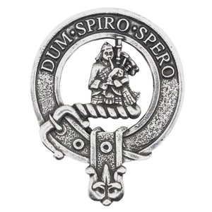 Clan MacLennan Clan Crest Cap Badge - Made in Scotland - Quality Pewter Brooch Badge