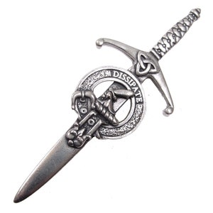 Clan Scrymegour Clan Crest Kilt Pin - Made in Scotland - Quality Pewter Pin Brooch Badge