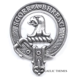Clan MacNicol Clan Crest Cap Badge - Made in Scotland - Quality Pewter Brooch Badge