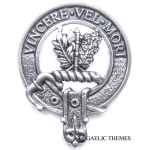 Clan MacLaine of Lochbuie Clan Crest Cap Badge - Made in Scotland - Quality Pewter Brooch Badge
