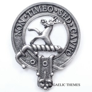 Clan Strachan Clan Crest Cap Badge - Made in Scotland - Quality Pewter Brooch Badge