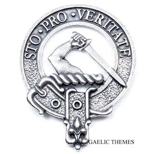 Clan Guthrie Clan Crest Cap Badge - Made in Scotland - Quality Pewter Brooch Badge