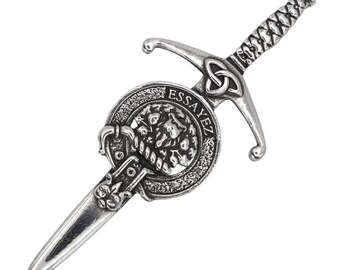 Clan Dundas Clan Crest Kilt Pin - Made in Scotland - Quality Pewter Pin Brooch Badge