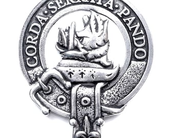 Clan Lockhart Clan Crest Cap-badge - Made in Scotland - tinnen broche-badge van kwaliteit