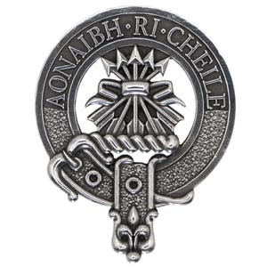 Clan Cameron Clan Crest Cap Badge - Made in Scotland - Quality Pewter Brooch Badge