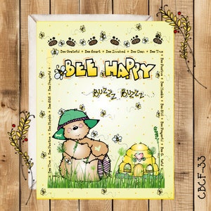 Inspirational Card, Friendship Card, Positive Message Greeting, Bee Lovers Card, Garden Friends Card, Thinking of You Card, Sentimental Card
