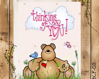 Thinking of You Card, Friendship Card, Positive Message Card, Family Sentiment, Hello Card, Just Because Card, Birthday Card, Inspiration