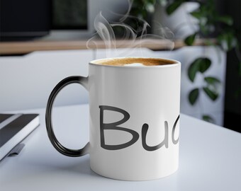 Tazza cambia colore Buondi ,Personalizzata con nome-0.33-11 once-colazione-buongiorno-cambiacolore-mattina-latte-bianco