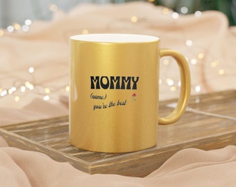 Metallic Mug (Silver\Gold) Mother's day, mug personalized,