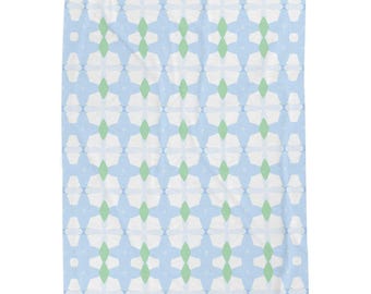 Blue & Green Velveteen Plush Blanket, Dorm Throw Blanket, Matching Dorm Bedding, Laura Park Dupe, Dorm Decor College Girls, Gift for Her