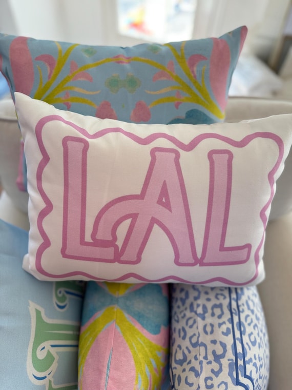 Personalized Lumbar, Dorm Room Pillow, Trendy Accent Pillow, Trendy Chic Pillow, Preppy Dorm Decor, Trendy Chic Décor, custom sororitygift