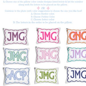 Personalized Lumbar, Dorm Room Pillow, Trendy Accent Pillow, Trendy Chic Pillow, Preppy Dorm Decor, Trendy Chic Décor, custom sororitygift image 3