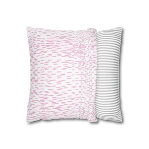 Pink Watercolor Abstract Pillow: Trendy Dorm Decor, Mix and Match Throw Pillows, Teen Girl Bedding image 9