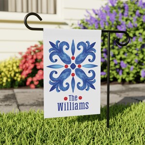 Red White Blue Garden Flag, Personalized July 4th Garden Flag, Personalized Gift, USA Garden Flag, Personalized Gifts for her, Trendy Chic