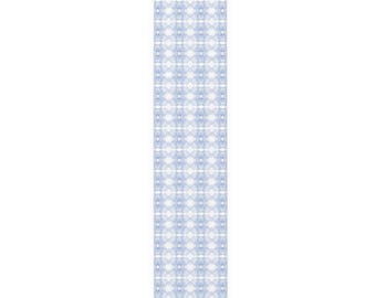 Blue, White Kaleidoscope Table Runner | Home Decor I Dorm Decor I Grandmillennial Style I Chinoiserie Decor I Baby or Bridal Shower Decor