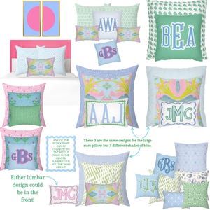 Personalized Lumbar, Dorm Room Pillow, Trendy Accent Pillow, Trendy Chic Pillow, Preppy Dorm Decor, Trendy Chic Décor, custom sororitygift image 8