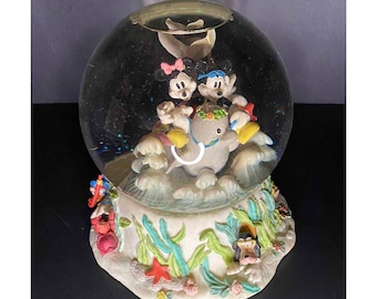 Vintage Disney Princess Musical Motion Lighted Snow Globe Once