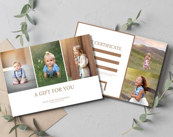 CANVA Photography Business Gift Certificate Template, Photographer Gift Card Editable Template, Canva template, Gift Card, Photo Voucher