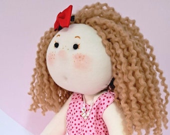 Muñeca de Trapo Personalizada: Compañera de Juego Suave y Encantadora | handmade doll | artist doll | artdoll | organic doll | art and doll