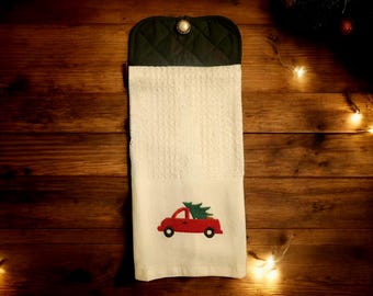 Hanging Oven Towel: Christmas Truck
