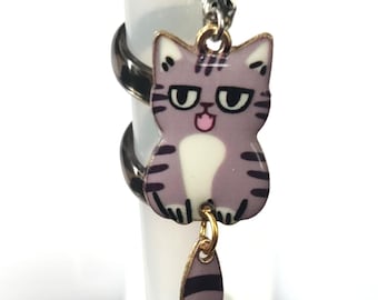 Ziggle Charm Straw Accessory: The Cats Meow, Tabby